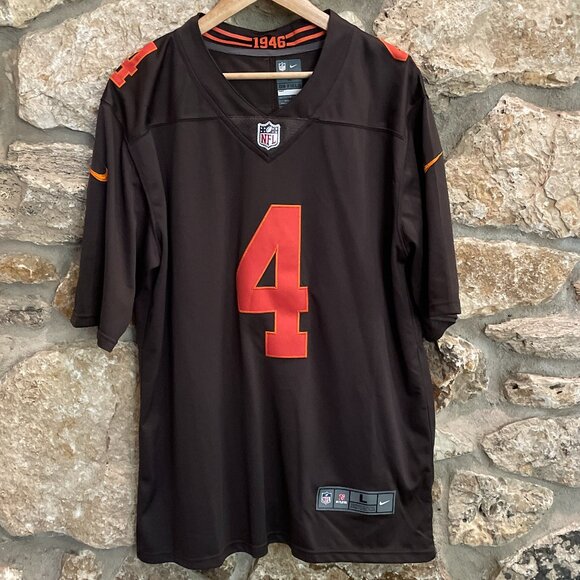 NFL Jersey Cleveland Browns Deshaun Watson #4 Men's Brown Official - Picture 2 of 5